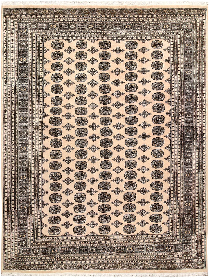 Brown Pakistani Bokhara Rug 7' 10" x 10' 6" Hand-Knotted | No. QA50511