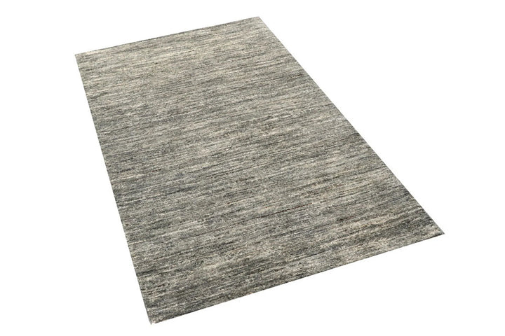 Silver Grey Pakistani Gabbeh Rug 2' 11" x 5' Hand-Knotted | No. QA50534