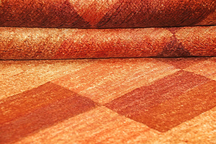 Brown Pakistani Gabbeh Rug 4' 2" x 6' 1" Hand-Knotted | No. QA50896