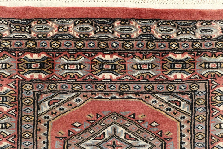 Light Salmon Pakistani Jaldar Runner 2' 4" x 9' 1" Hand-Knotted | No. QA51229