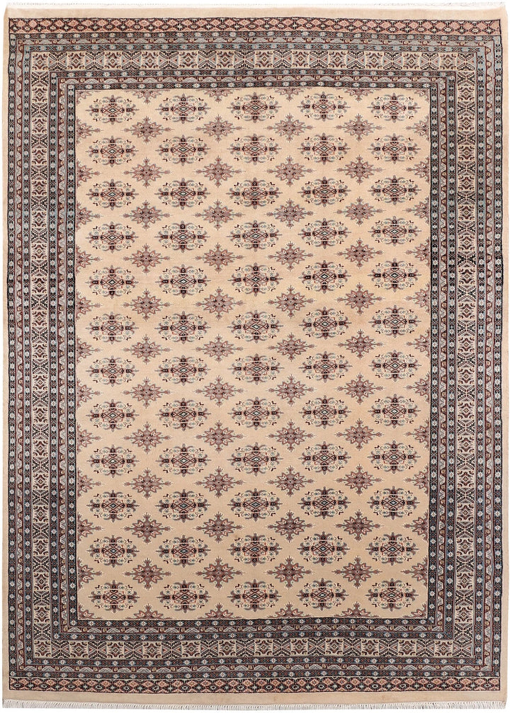 Brown Pakistani Jaldar Rug 6' 2" x 8' 6" Hand-Knotted | No. QA51280
