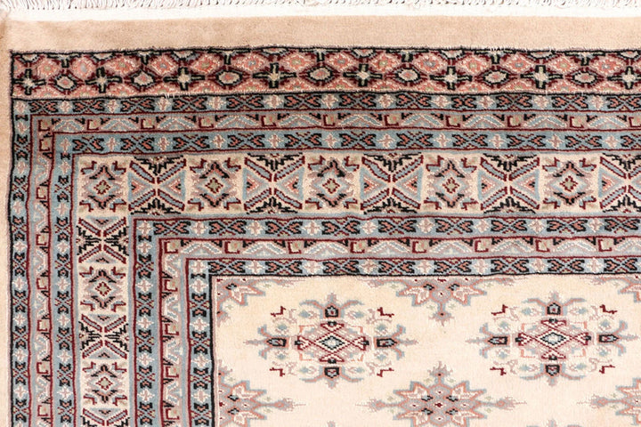 Brown Pakistani Jaldar Rug 6' 2" x 8' 6" Hand-Knotted | No. QA51280