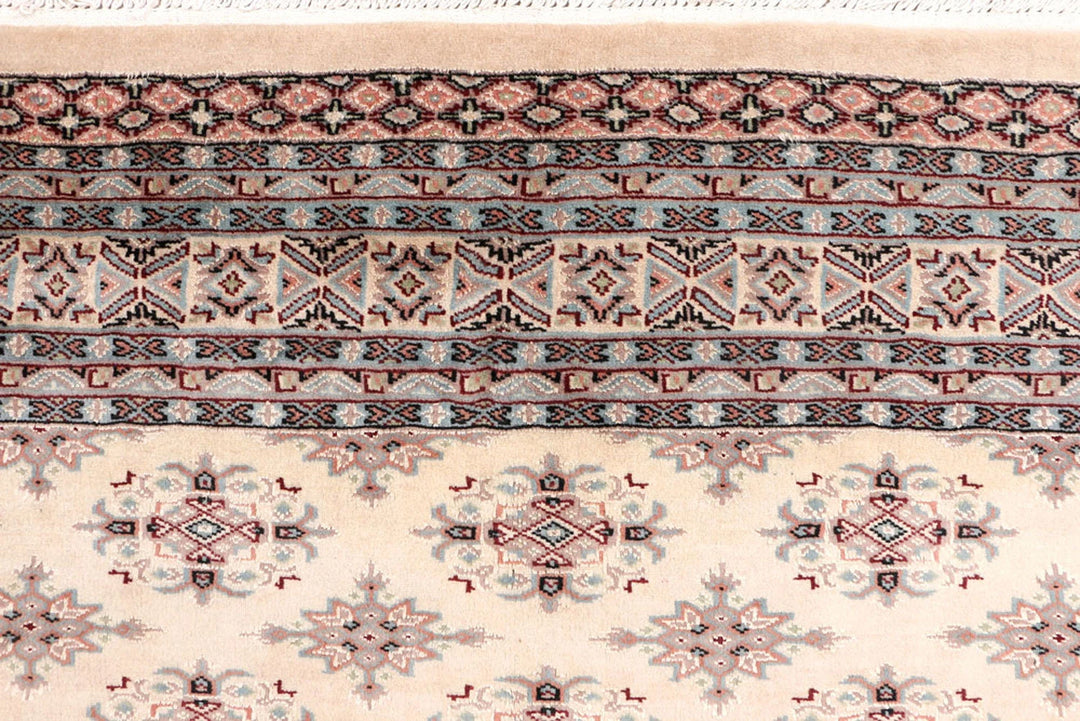 Brown Pakistani Jaldar Rug 6' 2" x 8' 6" Hand-Knotted | No. QA51280