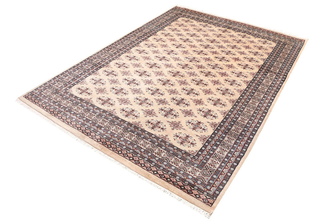 Brown Pakistani Jaldar Rug 6' 2" x 8' 6" Hand-Knotted | No. QA51280