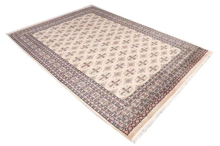 Brown Pakistani Jaldar Rug 6' 2" x 8' 6" Hand-Knotted | No. QA51280