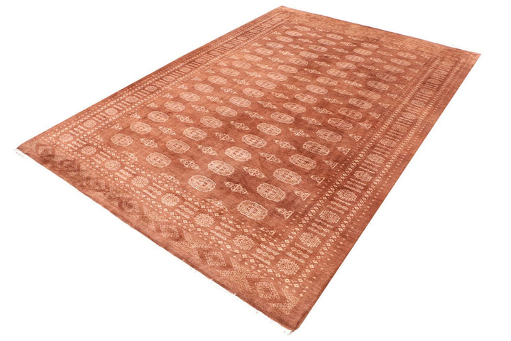 Brown Bokhara Rug 6' 9" x 9' 10" Hand-Knotted | No. QA51532