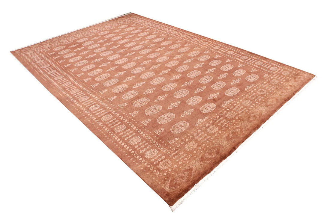 Brown Bokhara Rug 6' 9" x 9' 10" Hand-Knotted | No. QA51532