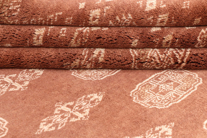 Brown Bokhara Rug 6' 9" x 9' 10" Hand-Knotted | No. QA51532