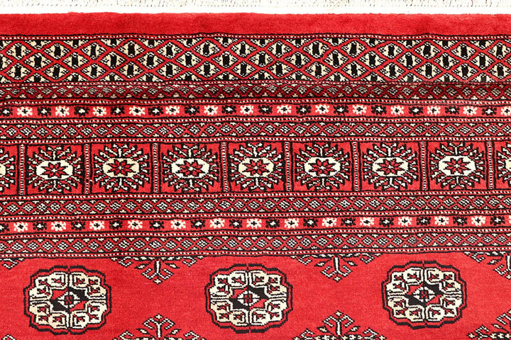 Red Bokhara Rug 9' 1" x 12' 4" Hand-Knotted | No. QA51543