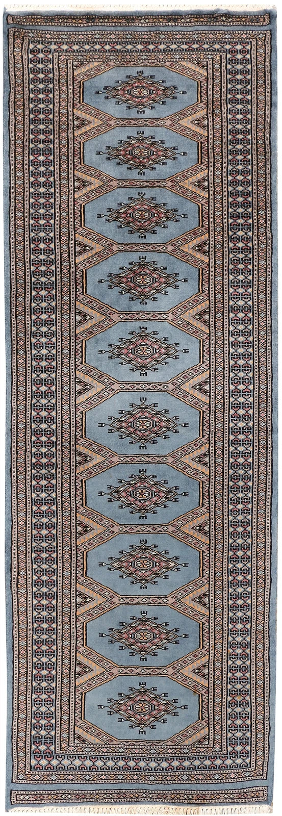 Light Slate Grey Pakistani Jaldar Rug 2' x 5'11" Hand-Knotted | No. QA51565