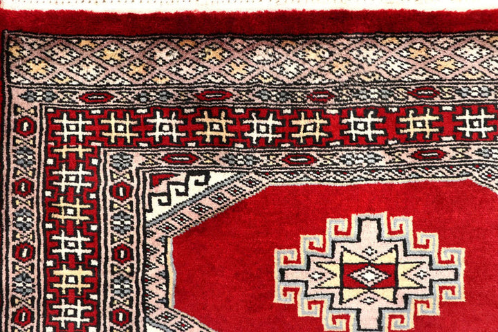 Firebrick Pakistani Jaldar Runner 2' 7" x 10' 2" Hand-Knotted | No. QA51611