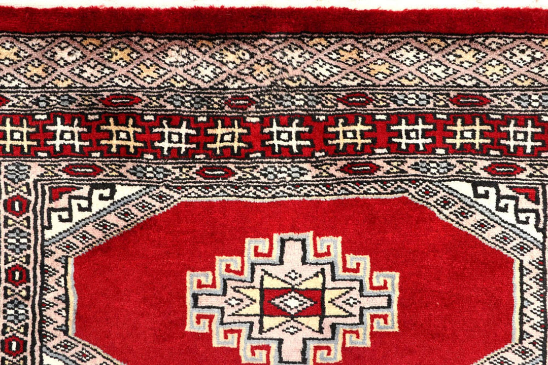 Firebrick Pakistani Jaldar Runner 2' 7" x 10' 2" Hand-Knotted | No. QA51611