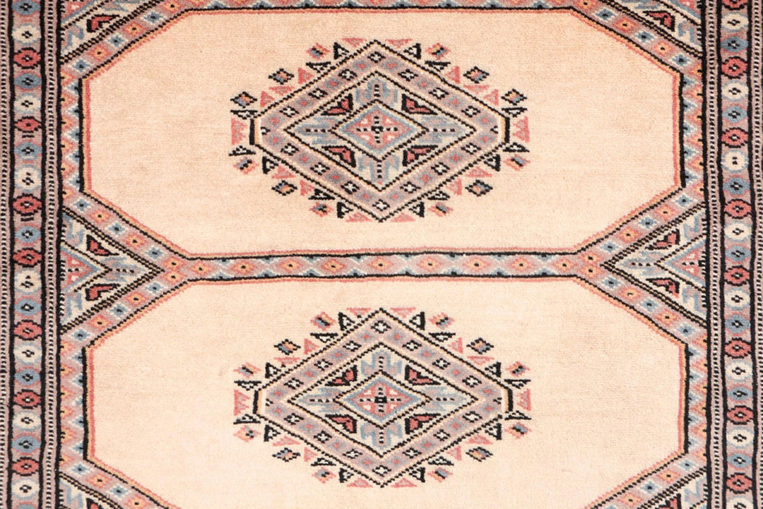 Brown Pakistani Jaldar Rug 3' 1" x 6' 2" Hand-Knotted | No. QA51650