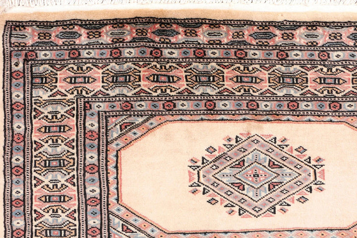 Brown Pakistani Jaldar Rug 3' 1" x 6' 2" Hand-Knotted | No. QA51650