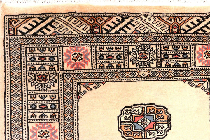 Brown Pakistani Bokhara Rug 2' 6" x 10' 11" Hand-Knotted | No. QA51681