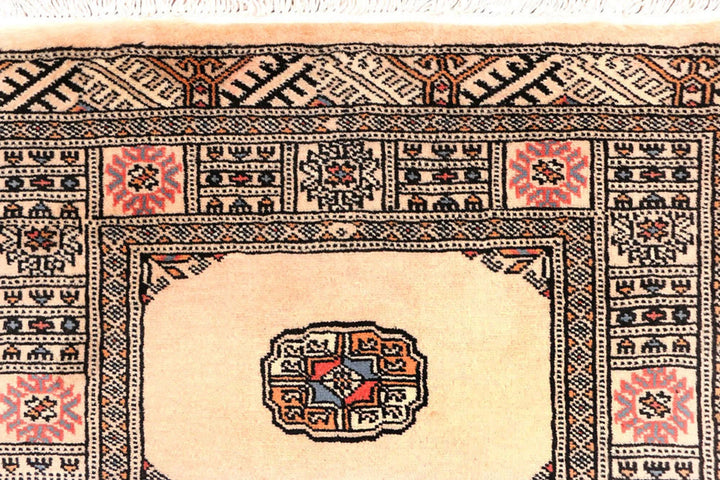 Brown Pakistani Bokhara Rug 2' 6" x 10' 11" Hand-Knotted | No. QA51681
