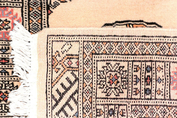 Brown Pakistani Bokhara Rug 2' 6" x 10' 11" Hand-Knotted | No. QA51681