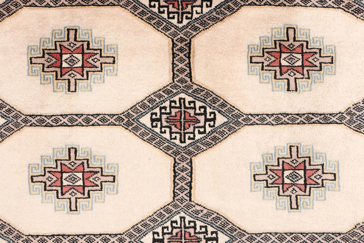 Bisque Pakistani Jaldar Rug 6' 8" x 10' 4" Hand-Knotted | No. QA52135