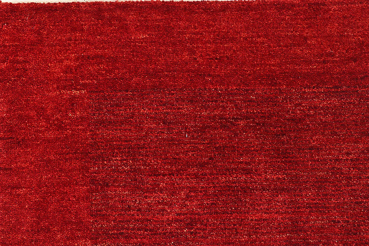 Red Pakistani Gabbeh Rug 5' 10" x 8' 10" Hand-Knotted | No. QA52189