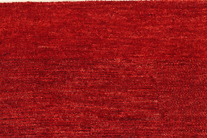 Red Pakistani Gabbeh Rug 5' 10" x 8' 10" Hand-Knotted | No. QA52189