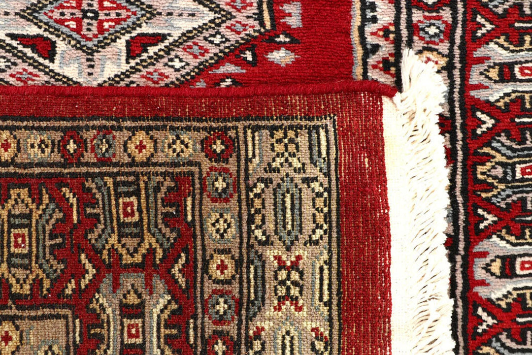 Firebrick Pakistani Jaldar Rug 2' 4" x 9' 7" Hand-Knotted | No. QA52475