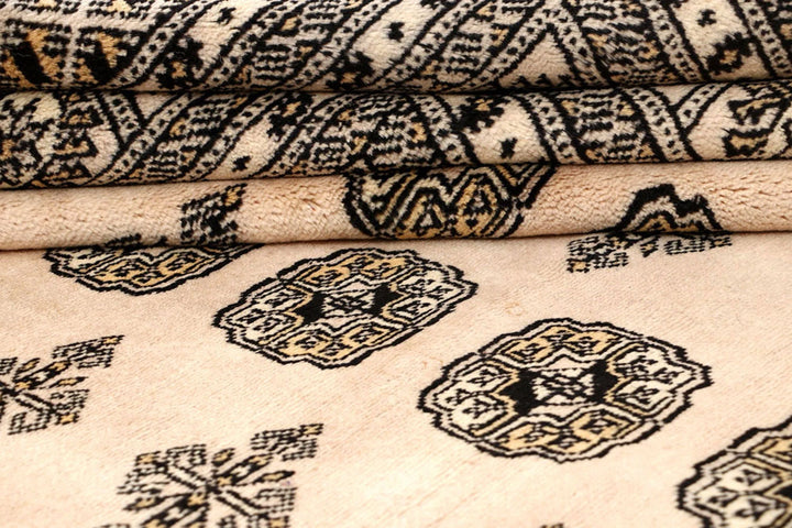 Brown Bokhara Rug 9' 1" x 12' 6" Hand-Knotted | No. QA52483