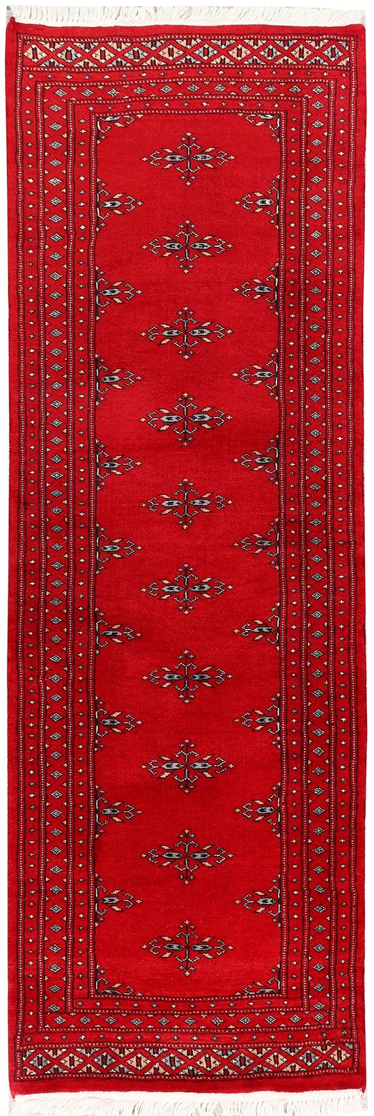 Red QA Butterfly Rug 2' x 6' Hand-Knotted | No. QA52531