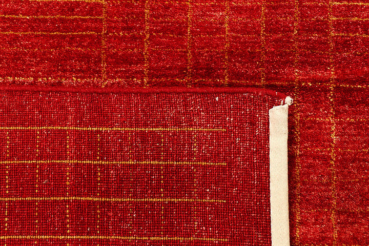 Red Pakistani Gabbeh Rug 4' 4" x 7' 2" Hand-Knotted | No. QA52735