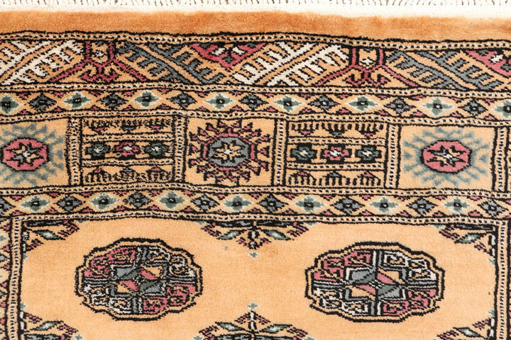 Moccasin Pakistani Bokhara Rug 3' 3" x 6' Hand-Knotted | No. QA53031