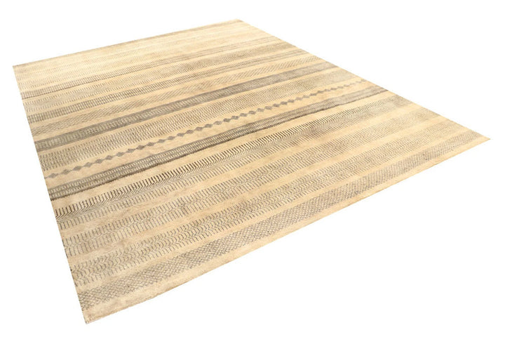Brown Pakistani Gabbeh Rug 8' 2" x 10' 3" Hand-Knotted | No. QA53330