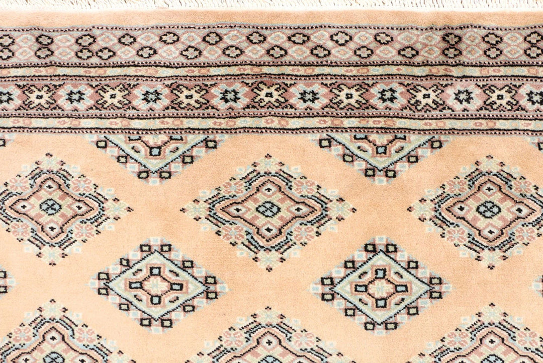 Tan Pakistani Jaldar Rug 4' 2" x 6' 1" Hand-Knotted | No. QA53353