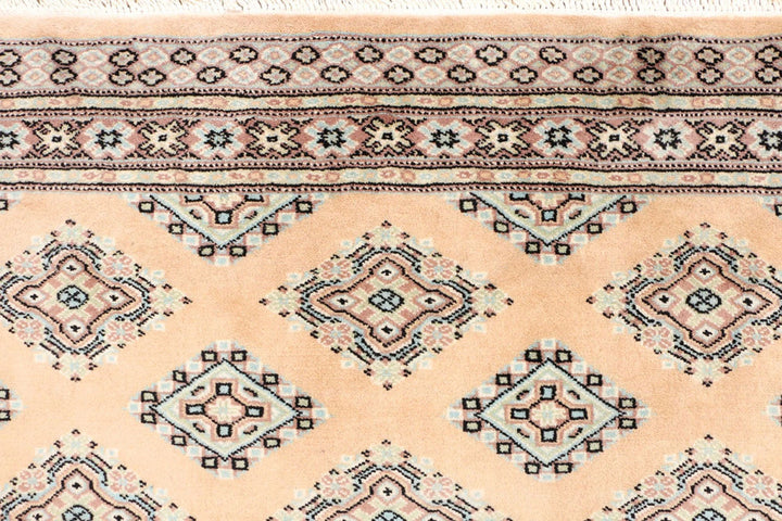 Tan Pakistani Jaldar Rug 4' 2" x 6' 1" Hand-Knotted | No. QA53353