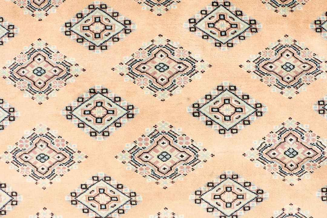 Tan Pakistani Jaldar Rug 4' 2" x 6' 1" Hand-Knotted | No. QA53353