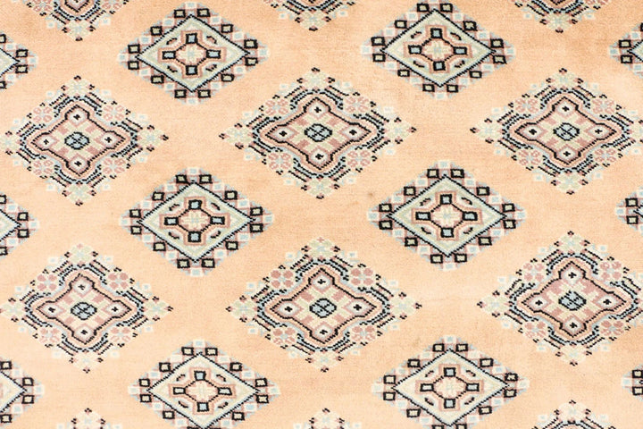 Tan Pakistani Jaldar Rug 4' 2" x 6' 1" Hand-Knotted | No. QA53353