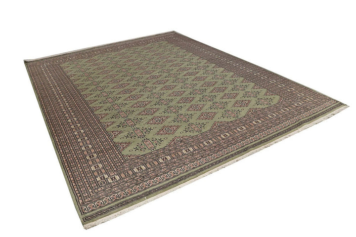 Yellow Pakistani Jaldar Rug 8' 4" x 10' 11" Hand-Knotted | No. QA53400