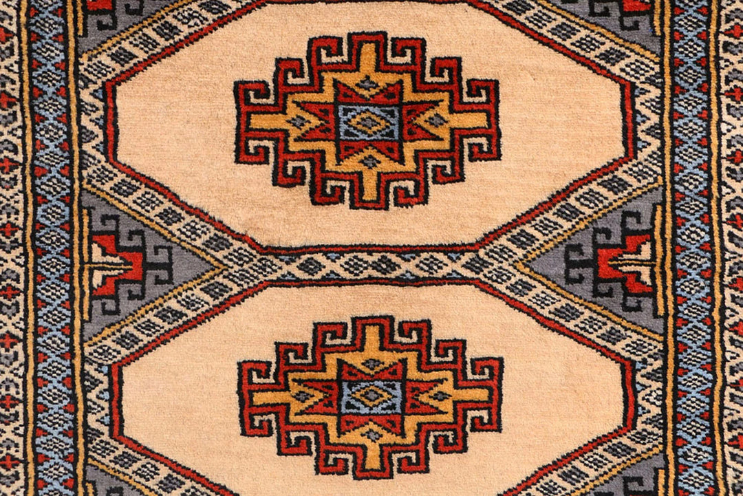 Brown Pakistani Jaldar Rug 3' x 5'9" Hand-Knotted | No. QA53464