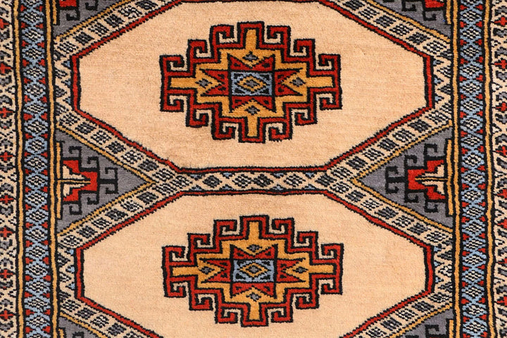 Brown Pakistani Jaldar Rug 3' x 5'9" Hand-Knotted | No. QA53464