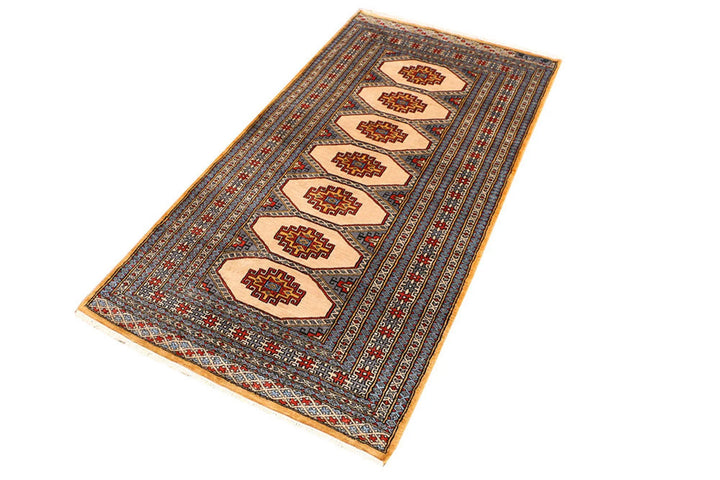 Brown Pakistani Jaldar Rug 3' x 5'9" Hand-Knotted | No. QA53464