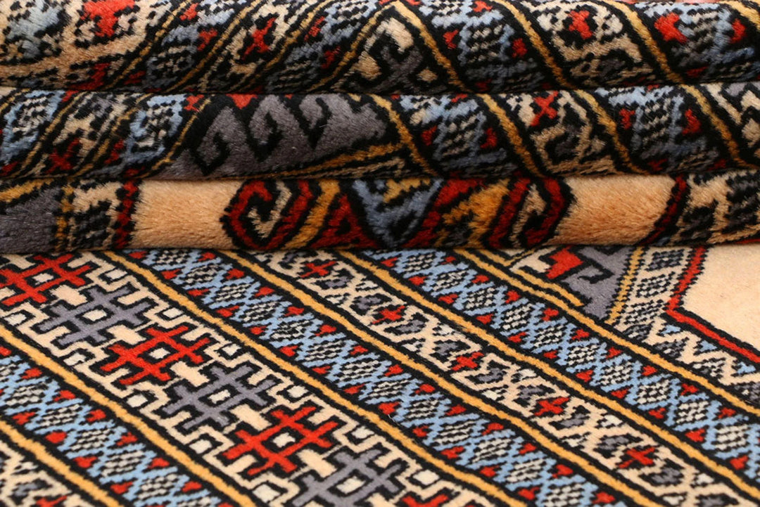 Brown Pakistani Jaldar Rug 3' x 5'9" Hand-Knotted | No. QA53464