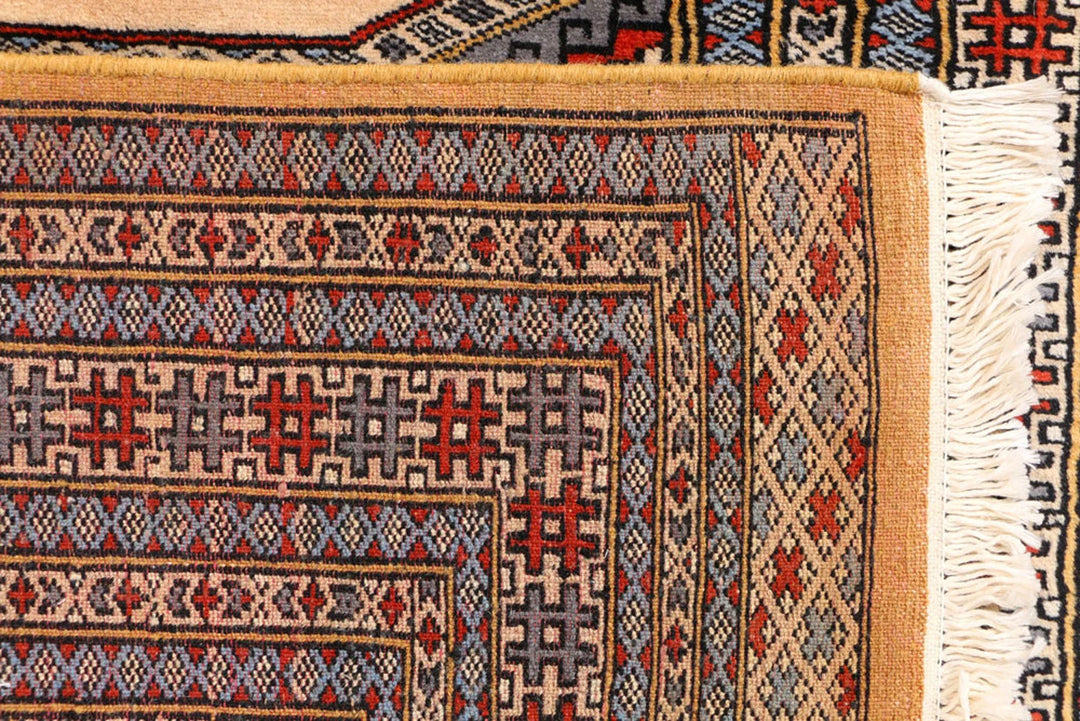 Brown Pakistani Jaldar Rug 3' x 5'9" Hand-Knotted | No. QA53464