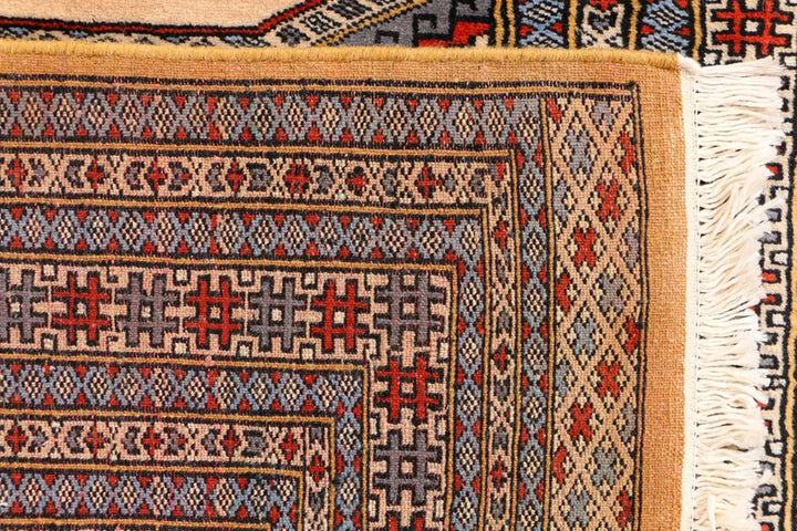 Brown Pakistani Jaldar Rug 3' x 5'9" Hand-Knotted | No. QA53464