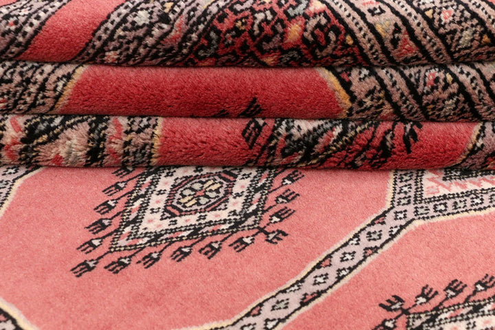 Red Pakistani Jaldar Rug 4' 1" x 6' Hand-Knotted | No. QA53703
