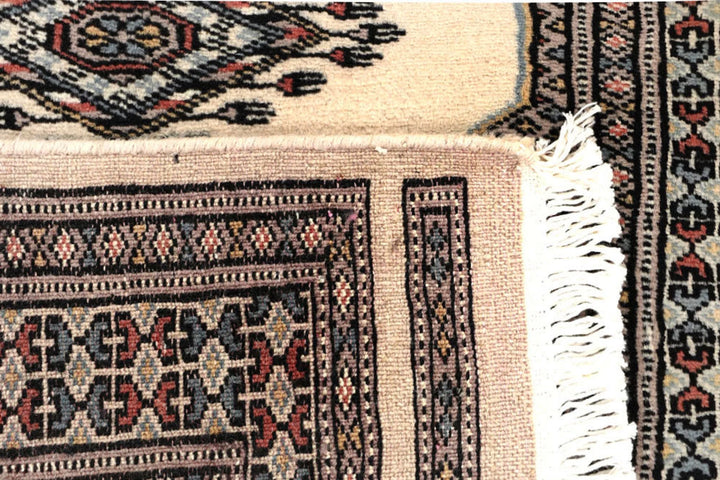Brown Pakistani Jaldar Runner Rug 2' 4" x 9' 1" Hand-Knotted | No. QA53818