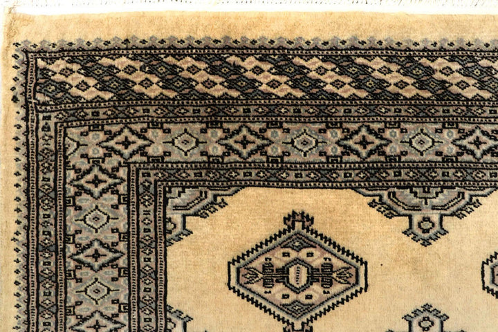 Yellow Pakistani Jaldar Rug 5' 1" x 8' 1" Hand-Knotted | No. QA53931