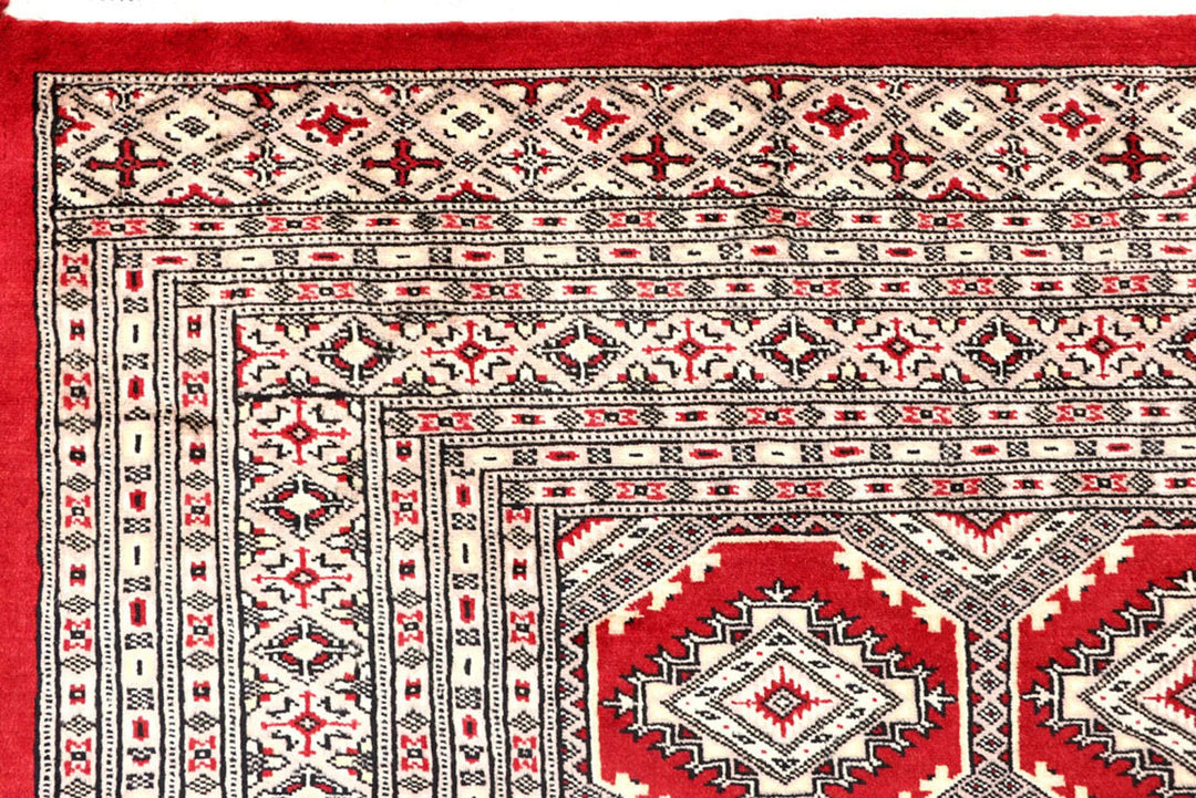 Red Jaldar Rug 6' 7" x 7' 11" Hand-Knotted | No. QA53982