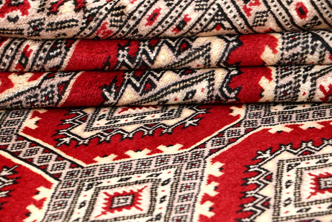 Red Jaldar Rug 6' 7" x 7' 11" Hand-Knotted | No. QA53982
