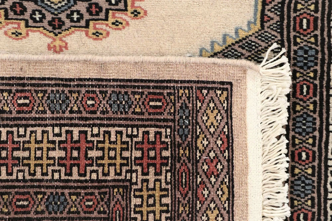 Brown Pakistani Jaldar Rug 2' 7" x 9' 10" Hand-Knotted | No. QA54024