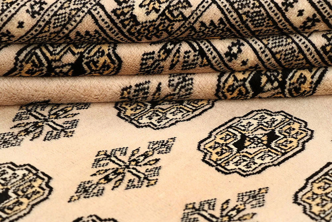 Brown Pakistani Bokhara Rug 6' x 9' Hand-Knotted | No. QA54059