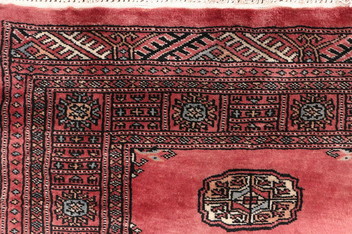 Red Pakistani Bokhara Rug 2'8" x 15'1" Hand-Knotted | No. QA54266