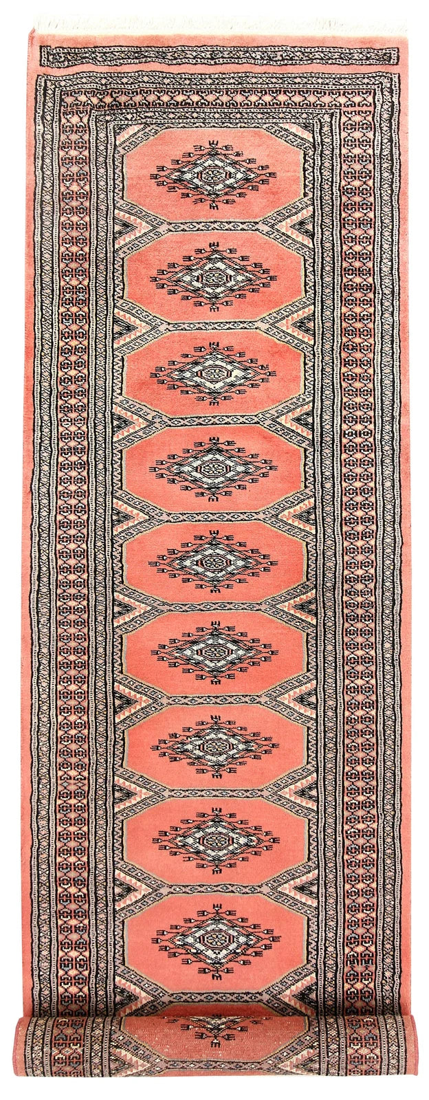 Red Jaldar Rug 2' 4" x 9' 2" Hand-Knotted | No. QA54321